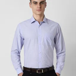 Van Heusen Men Spread Collar Solid Cotton Formal Shirt-picture-44