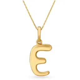 Mia by Tanishq Letter E 14k Gold Pendant without Chain for Women-image-42