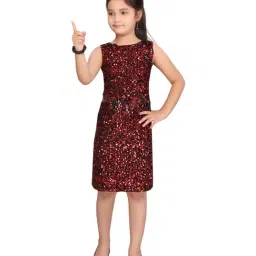 Aarika Kids Red Embellished Dress-image-49