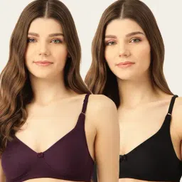 Lady Lyka Multicolor Non Wired Non Padded T-Shirt Bra (Pack Of 2)-image-63