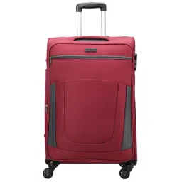 Carriall Sleek  Red 4 Wheels Medium Soft Cabin Trolley - 43 cm-4