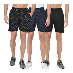 Vimal Jonney Multicolor Cotton Shorts - Pack of 3-image-82