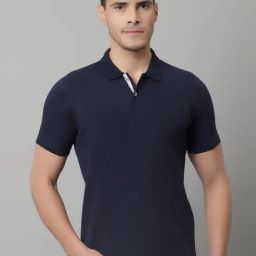 Cantabil Navy Regular Fit Polo T-Shirt-picture-32