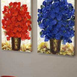 Art Street Printed Red Cotton Canvas Wall Art - Set of 2-picture-37