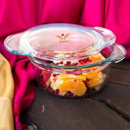 Femora Borosilicate Glass Round Serving Casserole with Lid (1550 ml) - Set of 1-image-52