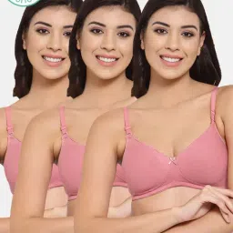 Inner Sense Mauve Non Wired Padded T-shirt Bra (Pack Of 3)-picture-28