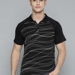 ALCIS Black Printed Polo T-shirt-image-44