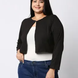 Style Quotient Black Crop Shrug-46