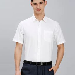 Reid & Taylor White Cotton Regular fit Solid Shirt-image-58