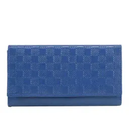Abeeza Blue Textured Leather Large Clutch-picture-10