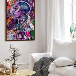 The Art House Abstract Multicolor Canvas Painting-image-17