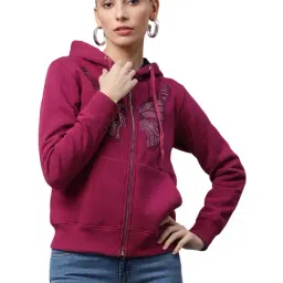 Global Republic Wine Embellished Fleece Hoodie-picture-10