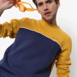 Campus Sutra Multi Cotton Regular Fit Colour Block Sweatshirt-image-78