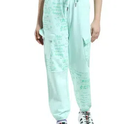 Monte Carlo Girls Green Printed Track Pants-image-91