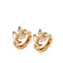 SALTY Artificial Stones Studded Leaf Shaped Studs image 3