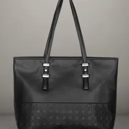 Toteteca PU Structured Shoulder Bag with Cut Work-18