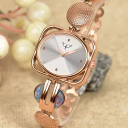 WHITE BIRD Women Brass Embellished Dial Analogue Watch 6012 Rose D Silver-picture-47
