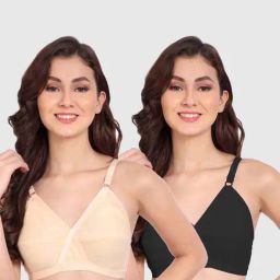 FIMS: Fashion is my Style Beige & Black Everyday Bras - Pack Of 2-picture-28