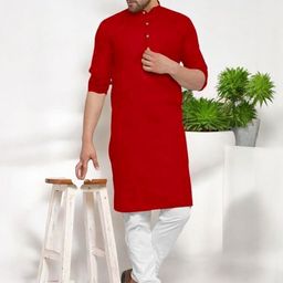 ANUJ FASHION Men Blended Straight Kurtas-picture-9