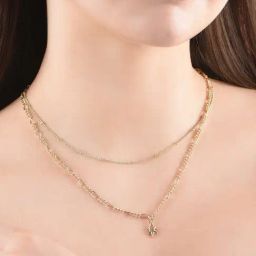 ToniQ Chakra With CZ With Ball Golden Necklace for Women-image-63