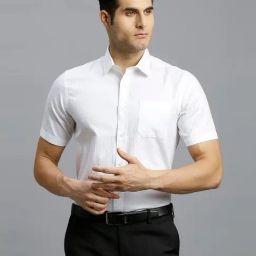 Reid & Taylor White Cotton Regular fit Solid Shirt-picture-36
