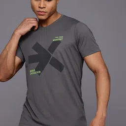 HRX by Hrithik Roshan Brand Logo Printed Rapid-Dry Training T-shirt-image-99
