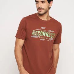 Club York Brown Cotton Regular Fit Printed T-Shirt-image-15