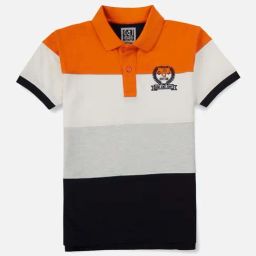 Gini & Jony Boys Multicolor Color Block Polo T-Shirt-image-114