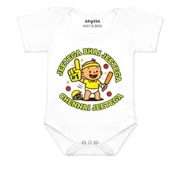 arvesa Jeetega Bhai Jeetega Chennai Jeetega Printed Romper-picture-21