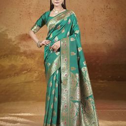 Vintro Woven Design Zari Banarasi Saree-image-74