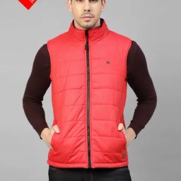 Allen cooper Red & Black Regular Fit Reversible Jacket-image-94