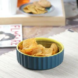 VarEesha Green & Yellow Ceramic Serving Bowl (0.45 L)-image-82