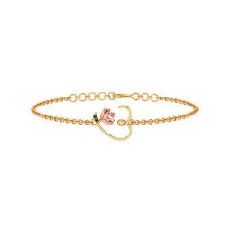 P.C. Chandra Jewellers 22k Yellow Gold Lotus Themed God Bracelet-image-67