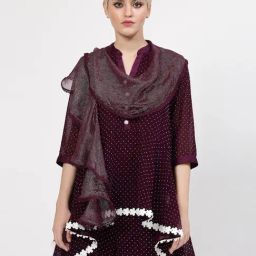 Lela Purple Striped Dupatta-picture-31