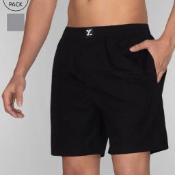 XYXX Black & Grey Relaxed Fit Boxers - Pack of 2-image-33