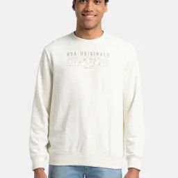 Jockey White Cotton Regular fit Graphic Sweatshirts-image-43