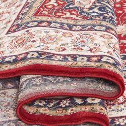 Obsessions Red & Cream Polypropylene Machine Made Classical Carpet - Large image 4