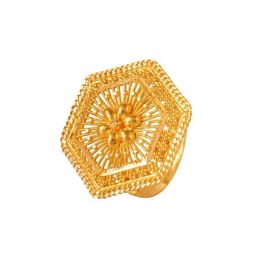 P.C. Chandra Jewellers 22k Gold Charming Cluster Ring for Women-picture-36