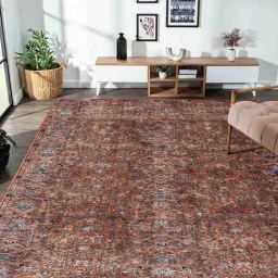 Obsessions Rust Anti-Static Traditional Machine Made Classical Carpet - Large-20