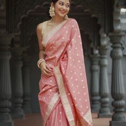 all about you Woven Design Zari Pure Silk Banarasi Saree-picture-29