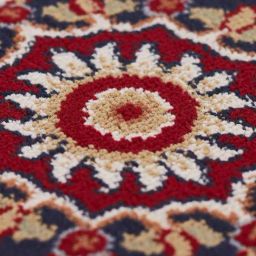 Obsessions Red & Cream Polypropylene Machine Made Classical Carpet - Large image 3