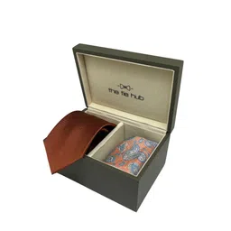 The Tie Hub Men Accessory Gift Set of Tie and Pocket Square Comes with a box-image-47