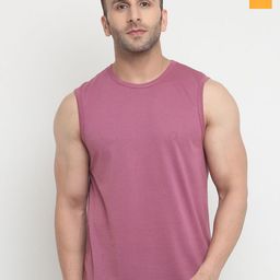 CHKOKKO Men Pack Of 2 Round Neck Sleeveless T-shirts-image-46