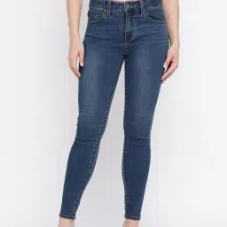 Guess Dark Blue Solid Skinny Fit Jeans-picture-9