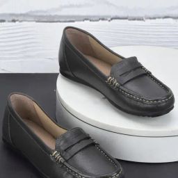 Woodland Women's Grey Casual Loafers-35
