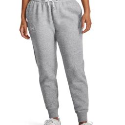 UNDER ARMOUR Grey Cotton Mid Rise Sports Joggers-image-92