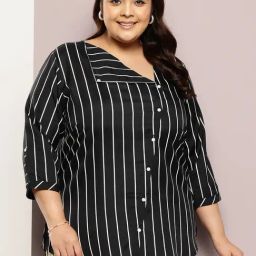 Qurvii + Black Striped Shirt-image-70