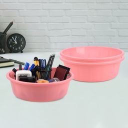 Kuber Industries Pink 3 Pieces Regular Durable Multi-Utility Organisers-63