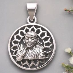 Taraash 92.5 Sterling Silver Divine Sai Baba Unisex Pendant-image-43