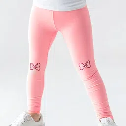 Nauti Nati Girls Graphic Print Leggings Lace At Bottom Hem Disney Print-image-7